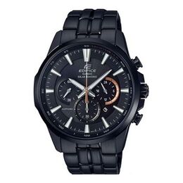 Часы Casio EDIFICE Stainless Steel Strap Waterproof Sapphire Crystal Solar Powered Mens Black Analog, черный efb-540sbc-1avupr | black