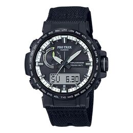 Часы Casio Waterproof Sports Shockproof Solar Powered Mens Black Analog/Digital Combo, черный prw-60ybm-1apr | black