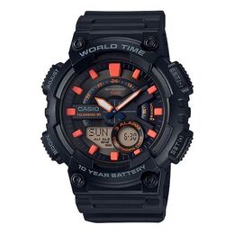 Часы Casio Solar Powered Waterproof Sports Mens Black Analog/Digital Combo, черный aeq-110w-1a2 | black