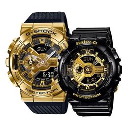 Часы Casio G-Shock Analog-Digital 'Black Gold', черный/золото gm-110g-1a9pr&ba-110-1apr | black gold