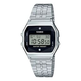 Часы Casio Classical Vintage Waterproof Black/ Unisex Mens Silver Digital, серебряный a159wad-1 | silver