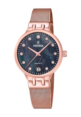 Часы MADEMOISELLE Festina, цвет Rose Gold Black Mother Of Pearl fe051m0gm-f11 | rose gold black mother of pearl