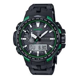 Часы Casio solar electric wave outdoor sports male waterproof /Blue Solar Powered Mens Black Analog/Digital Combo, черный prw-6100fc-1pr | black