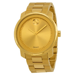 Movado 3600258 - Elegant Men's Watch with Champagne Dial and Yellow Gold Plating