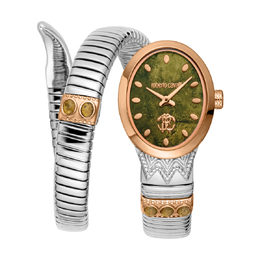 Roberto Cavalli Serpiente Ornato Grey Dial Ladies Watch rc5l104m0075