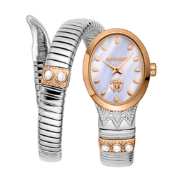 Roberto Cavalli rc5l104m0065 Serpente Ornato Ladies Watch Mother of Pearl Dial Rose Gold-tone