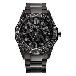 Citizen Brycen Black Dial Mens Watch aw1855-52e - IP Stainless Steel Case with Eco Drive Movement