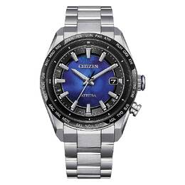 Citizen Attesa Perpetual World Time Blue Dial Mens Watch cb0288-65l