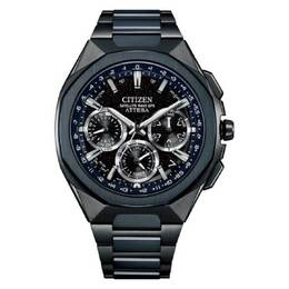 Citizen Attesa Perpetual Alarm World Time Black Dial Mens Watch cc4106-74e