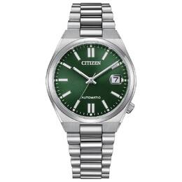 NJ0200-50X Citizen Green Dial Automatic Watch, Silver Stainless Steel Case & Bracelet