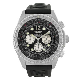 Pre-owned Breitling B-2 Chronograph Mens Automatic Black Dial A42362