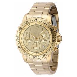 Invicta 48379 Mens Gold Dial Chronograph GMT Quartz Watch