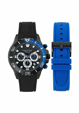 Часы с хронографом QUARTZ Nautica, синий n0052m02i-k12 | blue and black