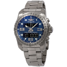 Pre-owned Breitling Cockpit B50 Blue Dial Titanium EB501019/C904TI