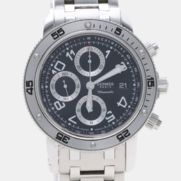 Hermes Clipper CP2.910 Automatic Black Stainless Steel Men's Wristwatch 44 mm 1182286
