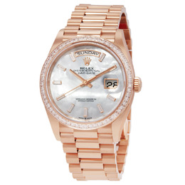 Rolex Day Date Automatic Chronometer Diamond White Dial Unisex Watch M128395TBR-0026