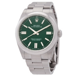 Rolex Oyster Perpetual Chronometer Green Dial Mens Watch M134300-0004