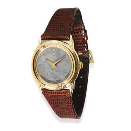 Pre-owned Corum Meteorite Quartz Grey Dial Ladies Watch Model: 47450.56