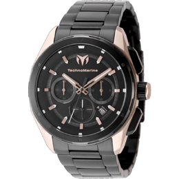 OCEAN Chronograph GMT Quartz Black Dial Mens Watch tm-318092