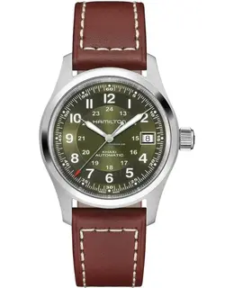 H70455560 Hamilton Khaki Field Auto 38mm Green Dial Men's Watch