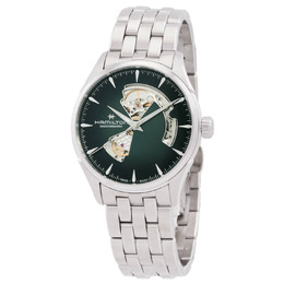 H32705160 Hamilton Jazzmaster Open Heart Automatic Mens Watch Green Dial