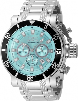 Invicta Mens Chronograph GMT Quartz Tiffany Blue Dial Watch [49091]