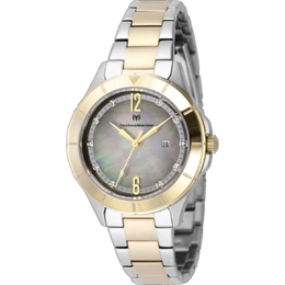 Technomarine Luna Quartz Crystal Ladies Watch TM-826004 Two-tone steel and gold case