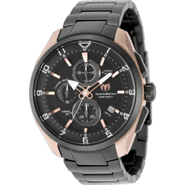 TM-318122 Technomarine OCEAN Chronograph Quartz Mens Black Dial Watch