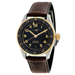 Longines Spirit Zulu Time Automatic Mens Watch L3.802.5.53.2 With Anthracite Dial