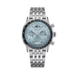 Breitling Navitimer Perpetual Chronograph Automatic Chronometer Moon Phase Blue Dial Mens Watch PB1920251C1A1