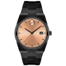 Movado Quest 3601244 - Quartz Rose Gold Sunray Dial Unisex Watch