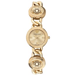 Versace Ladies Stud Icon Quartz Watch VE3C00222 - Gold Dial IP Stainless Steel