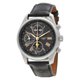 Longines Chronograph Automatic Moon Phase Anthracite Dial Mens Watch L2.773.4.61.2