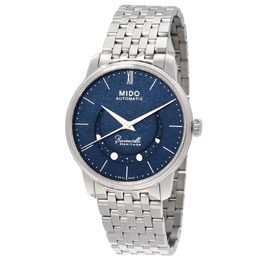 Mido Baroncelli Smiling Moon Mens Automatic Watch Blue Dial M0274071104000