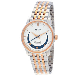 Mido Baroncelli Smiling Moon Automatic White Dial Ladies Watch M0272072201001