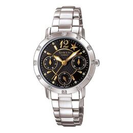 Часы Casio SHEEN Waterproof Stainless Steel Strap Black Analog, черный shn-3020d-1adr | black