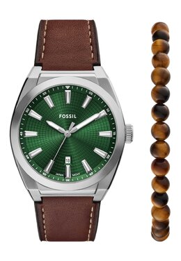 Часы EVERETT SET Fossil, коричневый fs152m0dx-o11 | brown