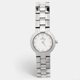 Concord La Scala Watch 1188414: White Mother Of Pearl Dial with Discreet Diamonds, Stainless Steel Case