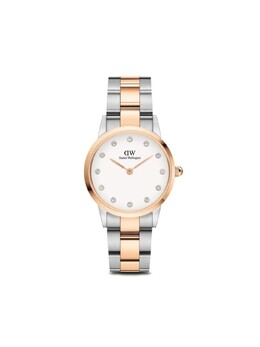 Наручные часы Iconic Link Lumine 28 мм Daniel Wellington, серебристый dw00100359 | серебристый