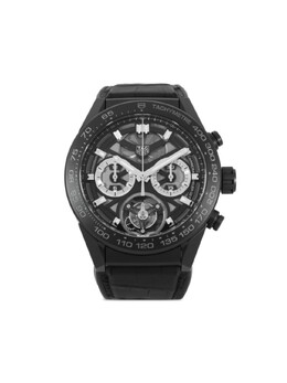 Tag Heuer наручные часы Carrera Calibre Heuer 02T Automatic Chronograph 45 мм, черный car5a90fc6415v83086 | черный