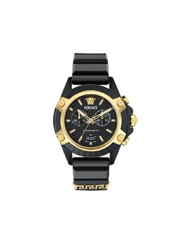 Наручные часы Icon Active 44 мм Versace, черный ve8p00724 | черный