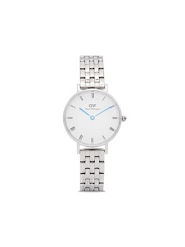 Наручные часы Petite Roman Numerals 28 мм Daniel Wellington, серебряный dw00100685 | серебристый
