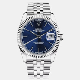 Rolex Datejust 16014 Automatic Stainless Steel Blue Dial Men's Watch