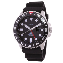 Fossil GMT Black Dial Mens Watch fs6036