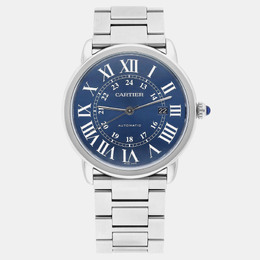 Cartier Ronde Solo WSRN0023 Men's Automatic Stainless Steel Watch 42mm Blue Dial