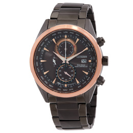Citizen Perpetual Chronograph Red Dial Mens Watch AT8267-51X