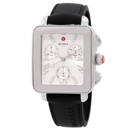 Michele Deco Sport Chronograph Quartz Silver Dial Ladies Watch MWW06K000071