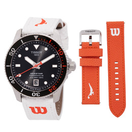 Tissot Seastar Wilson WNBA Automatic Black Dial Unisex Watch T1208071705100