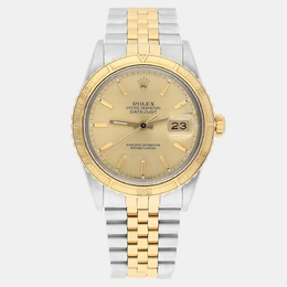 Rolex Datejust 16253 Automatic in Yellow Gold, Champagne Dial