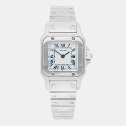 Cartier Santos Galbee W20056D6 - Quartz Silver Stainless Steel Women's Watch 24mm